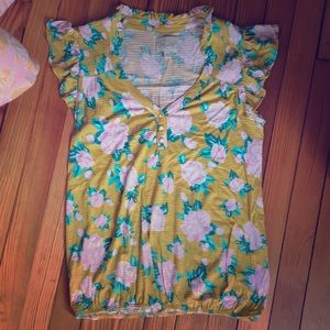 Anthropologie Deletta floral top